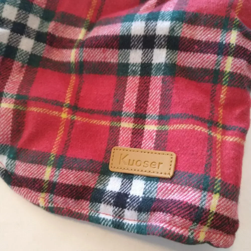 Red flannel dog clothes size Small tub b